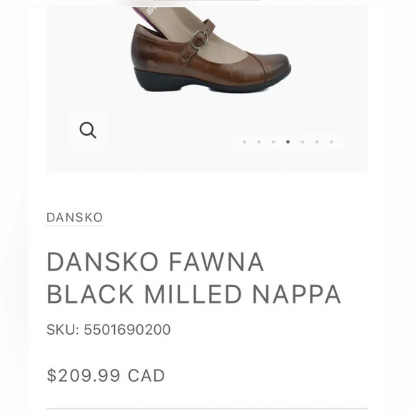 DANSKO FAWNA
BLACK MILLED NAPPA in chocolate brown Mary Jane style. Size 7 - Picture 2 of 16